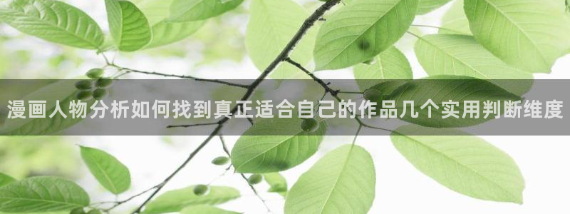 漫画岛新作漫画：漫画人物分析如何找到真正适合自己的作品几个实用判断维度